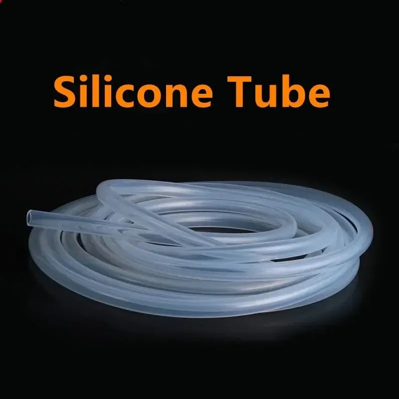 Tubo de silicone transparente de qualidade alimentar de 5m (6/8/8/10mm), mangueira de borracha flexível para jardim/aquário.