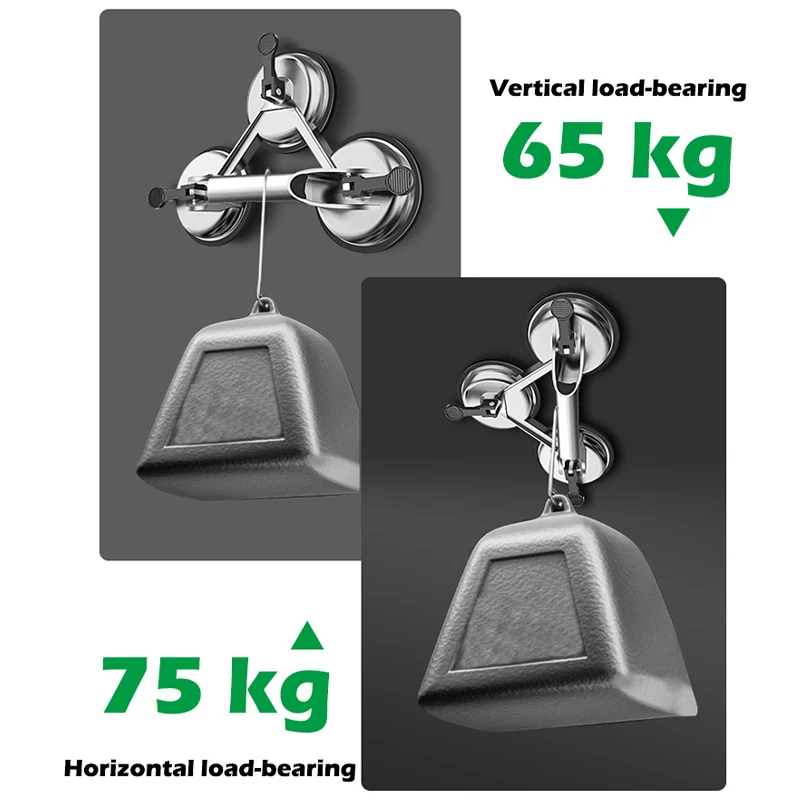 Vacuum Glass Suction Cups Tile Adsorber 75KG Load Capacity Sucke Used for Handling and Installation of Smooth Surface Materials
