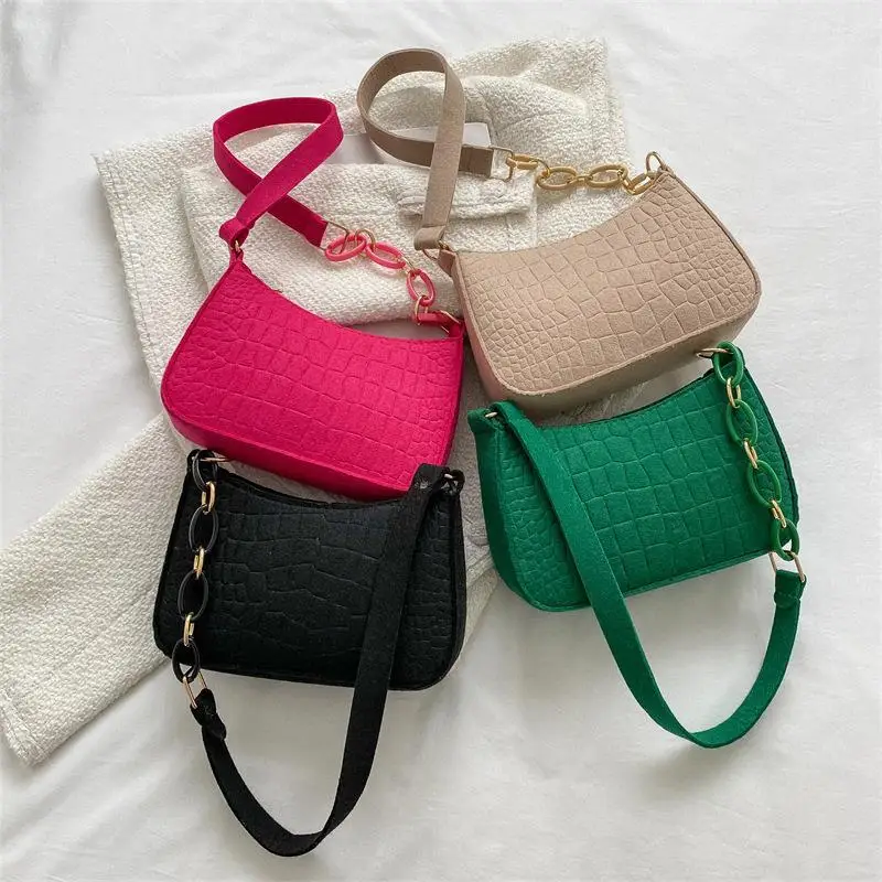 Beliebte Retro Sanftes Temperament Kleine Quadratische Tasche Herbst Schulter Handheld Mode Lässig Yankee Unterarm Kleine Quadratische Tasche