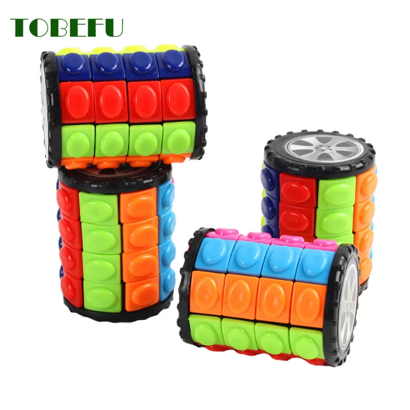 TOBEFU 3D Magic Corn Cube Tower ปริศนาความเร็ว Cube ล้อหมุนเกม Cubos ทรงกระบอกของเล่นเด็กของขวัญเพื่อการศึกษา