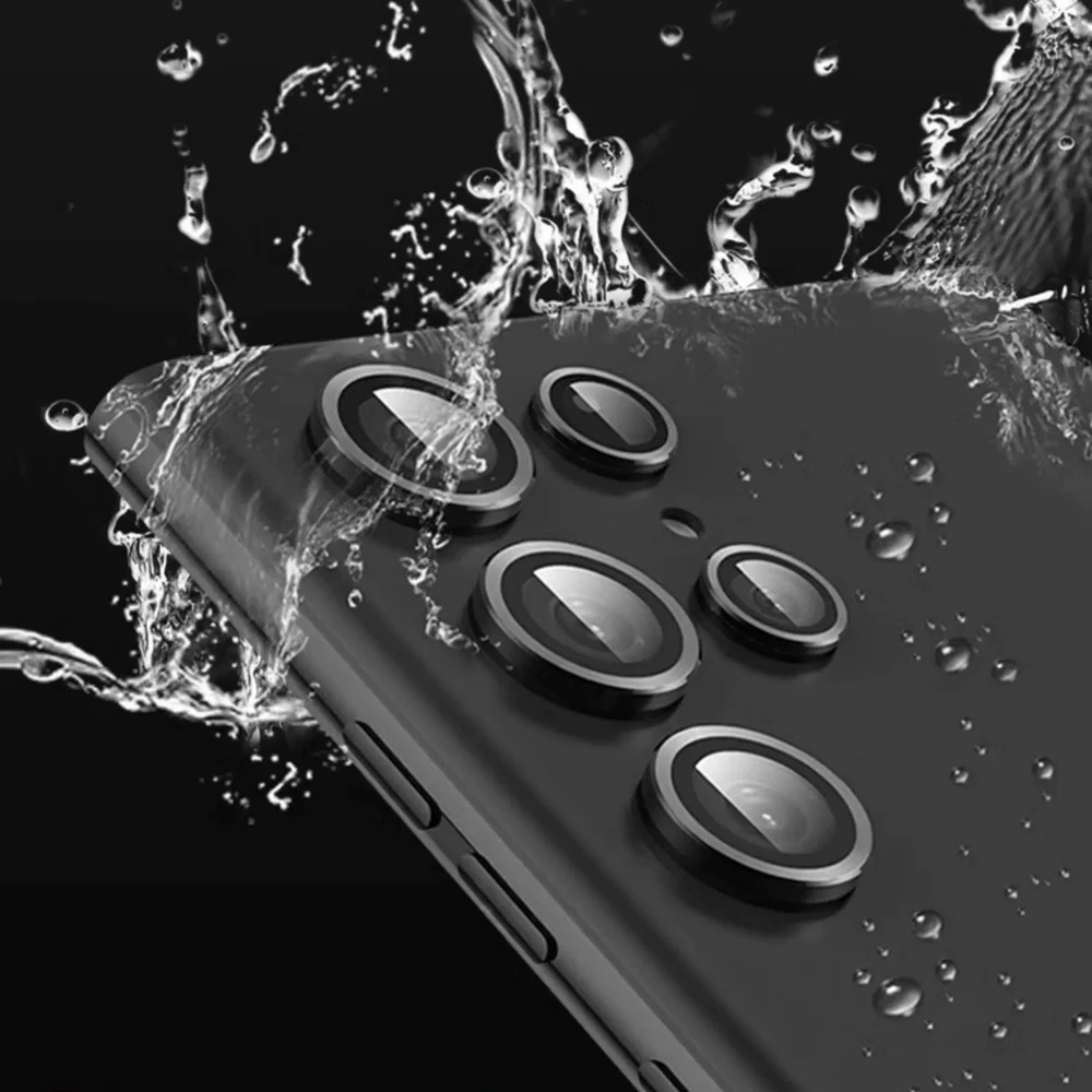 For Samsung Galaxy S24 S23 Ultra Metal Ring Camera Lens Protector Lens Tempered Glass For Samsung S23 S24 Plus Back Lens Cover
