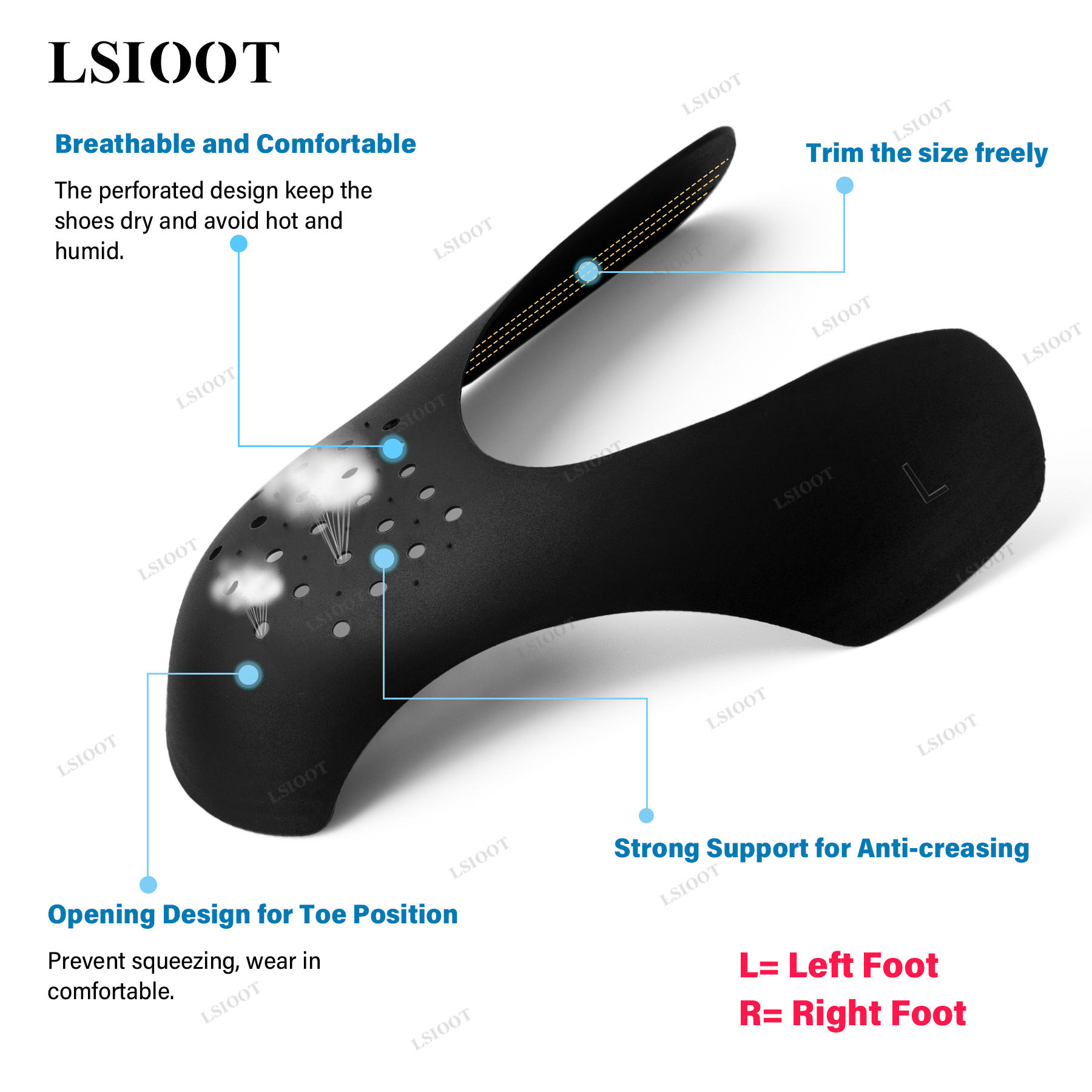 Protector de arrugas de zapatos Árbol de zapatos Anti guardia para evitar arrugas de zapatillas para hombres y mujeres talla