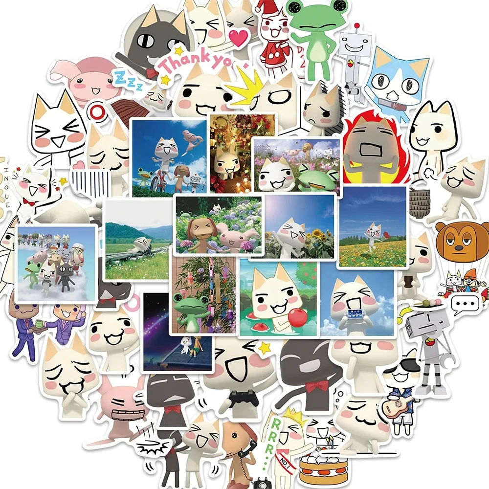 10/30/50PCS Toro Inoue แมวการ์ตูนสติกเกอร์น่ารัก DIY จักรยานกระเป๋าเดินทางกีตาร์แล็ปท็อปกันน้ํา Graffiti สติกเกอร์ของเล่น