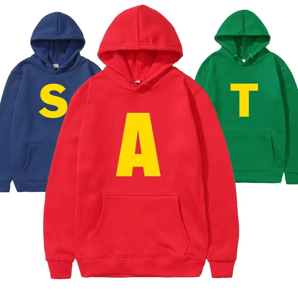 Alvin and The Chipmunks 2025 Moda Unisex Ropa deportiva casual Sudadera con capucha para hombre Alvin Chipmunk Disfraz de Halloween Jersey para mujer Tops