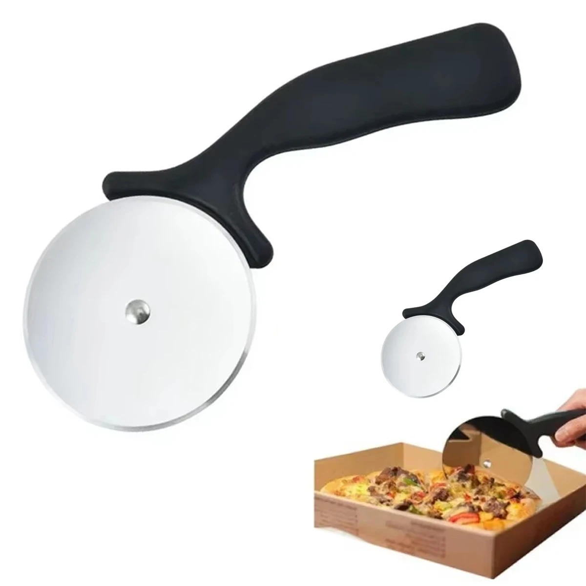 Đồng Hồ Nam Dây Thép Không Gỉ Pizza Cắt Bánh Ngọt Con Lăn Cắt Bánh Pizza Dao Hành Trình Bếp Bánh Lăn Bánh Xe Kéo Máy Nướng Phụ Kiện Nhà Bếp
