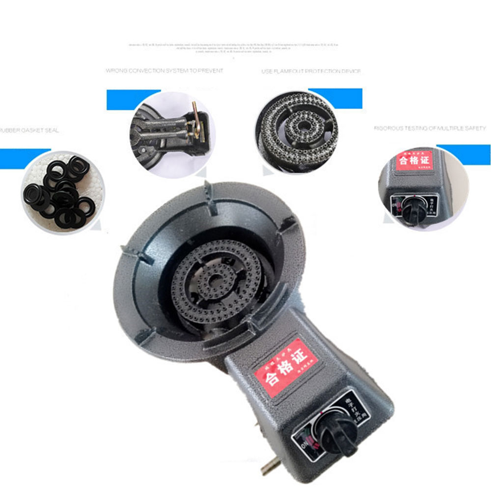 Коммерческая СЖИЖЕННАЯ газовая горелка среднего давления, вращающаяся горелка для ресторана, горелка для быстрого приготовления с электронным зажиганием