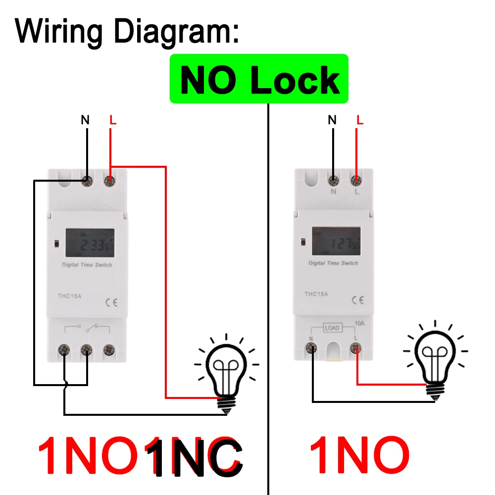 THC15A New Type Din Rail 2 wire Weekly 7 Days Programmable Digital TIME SWITCH Relay Timer Control AC 12V 24V 48V 220V 230V