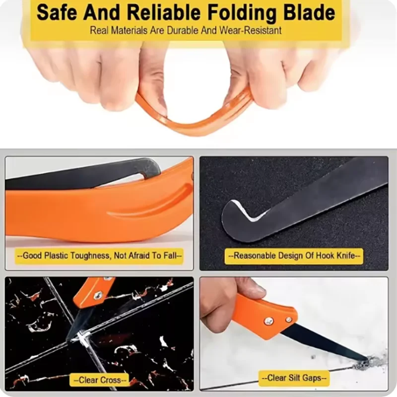 Professional Gap Hook มีดซ่อมกระเบื้องเครื่องมือเก่าปูนทําความสะอาดกําจัดฝุ่นเหล็กก่อสร้างเครื่องมือ
