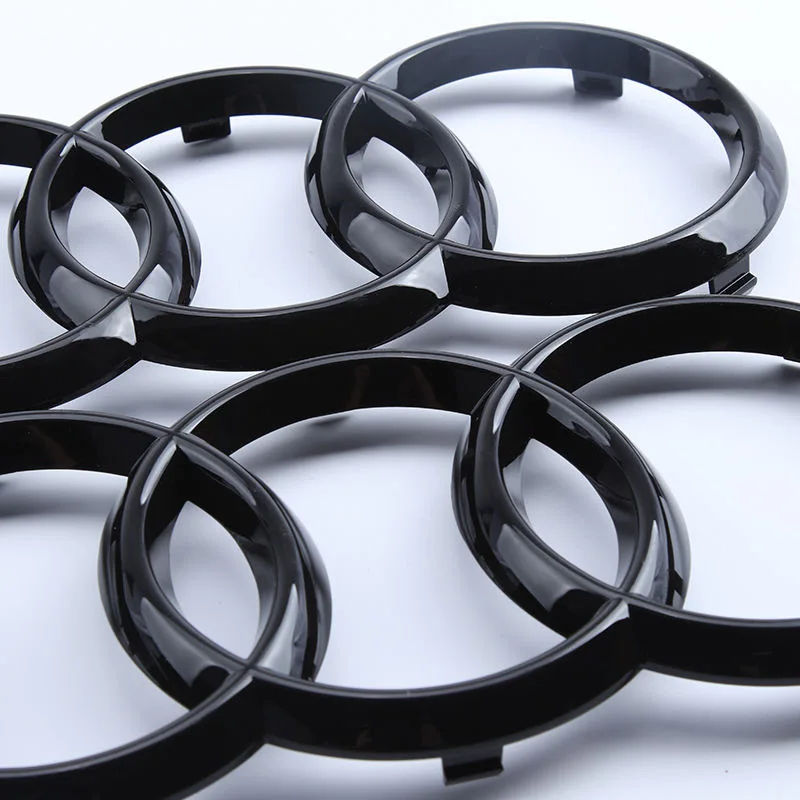 4 แหวนโลโก้ Audi Emblem รถย่างด้านหน้าป้ายด้านหลังสติกเกอร์สําหรับ Audi A1 A3 A4 A5 A6 A7 A8 TT RS S 3 4 5 6 7 8 อุปกรณ์เสริม