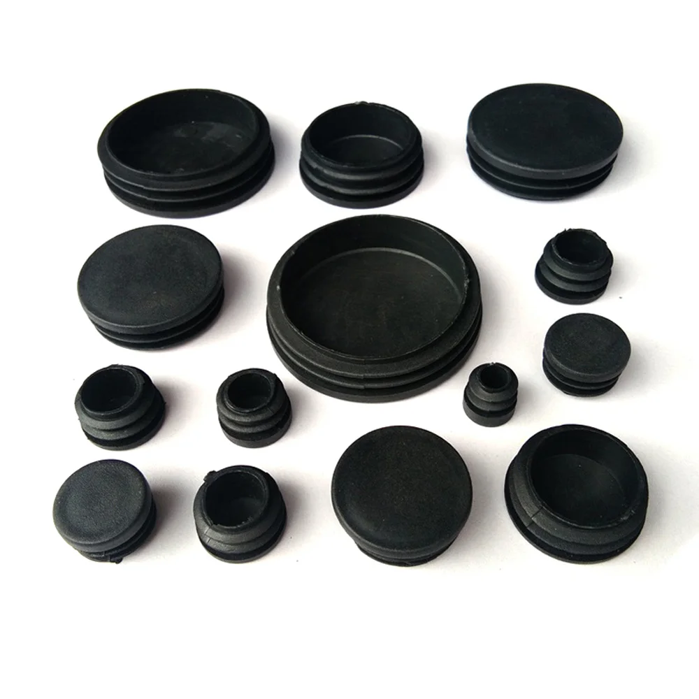 2/4/8 pezzi Tappi rotondi in plastica nera Tappi per tubi Inserti per tubi Tappo 12mm 14 16,100mm