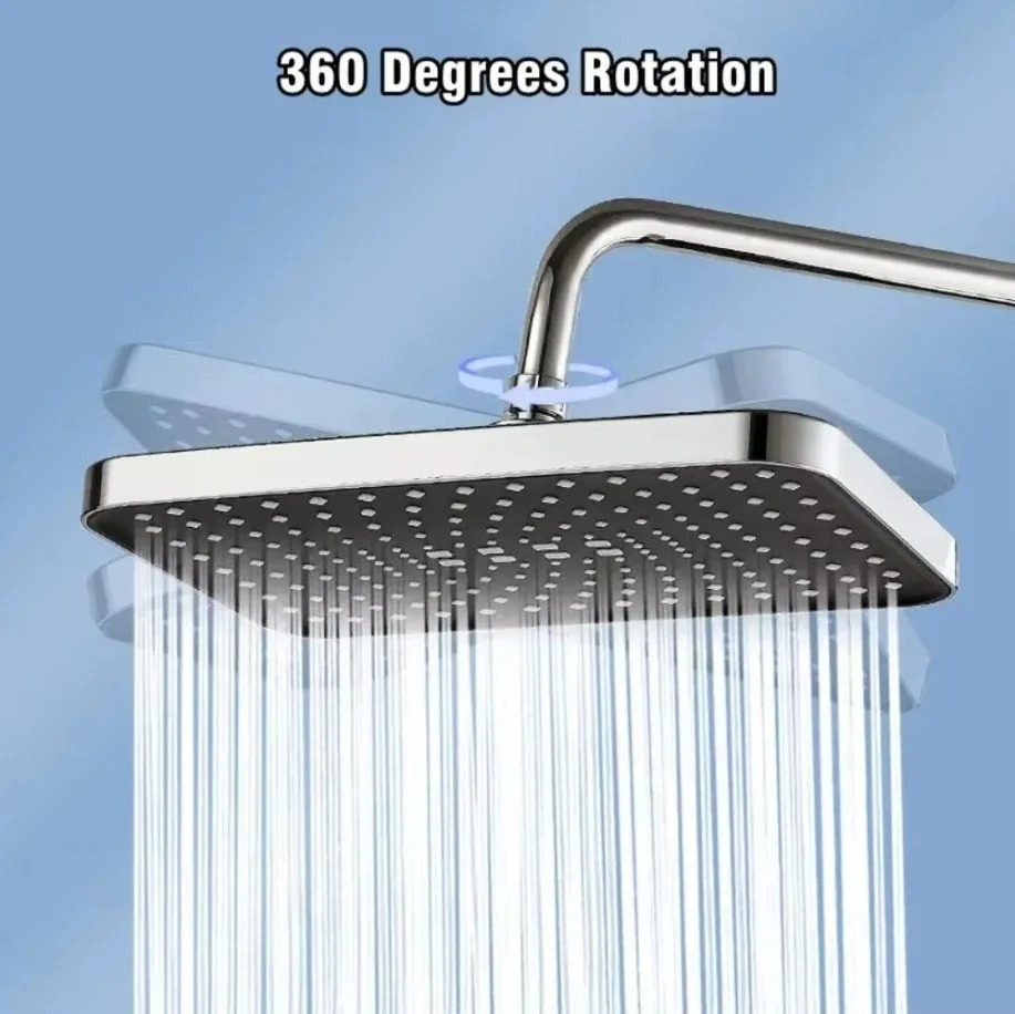 14 inch nieuwe hogedruk topspray regendouchekop grotere stroom supercharge regendouchekop 360 °   Draaibare waterbesparing