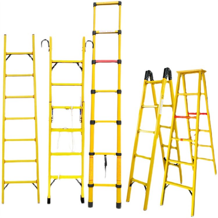 Factory Direct Sales Outdoor Fiberglass Ladder Non-conductive Fiberglass Insulated Extension Ladder