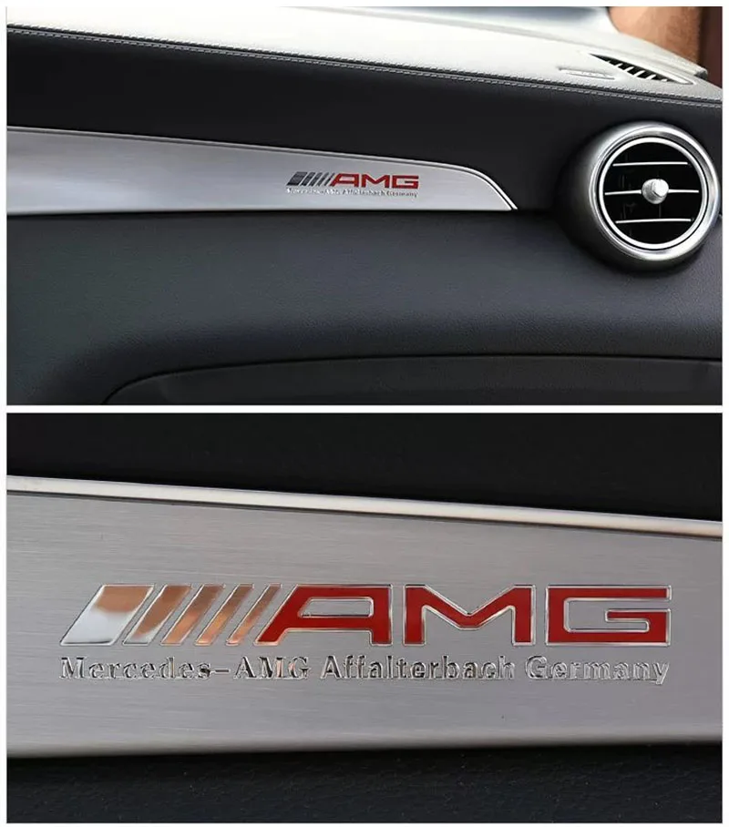 1Pcs AMG Car Metal Stickers Emblem Badge Accessories For Mercedes Benz C E S Class W204 W205 W212 W213 W211 W220 W222 W221CLG