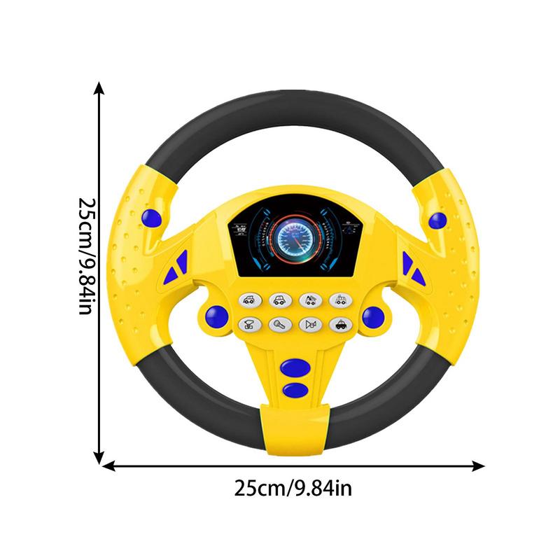 Simulation Driving Car Copilot Steering Wheel Eletric Baby Toys with Sound Kids Musical Educational Stroller Driving Vocal Toys