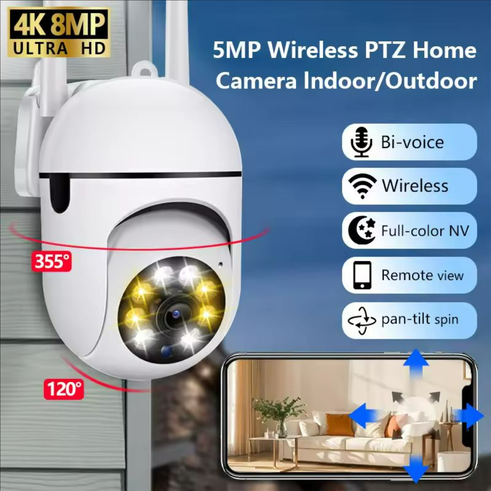 V360 pro 2K 5MP WiFi Camera CD CARD/2.4 Inch Screen Video Call Answer AI Detect Two Way Audio Color Night Vision 2MP Indoor