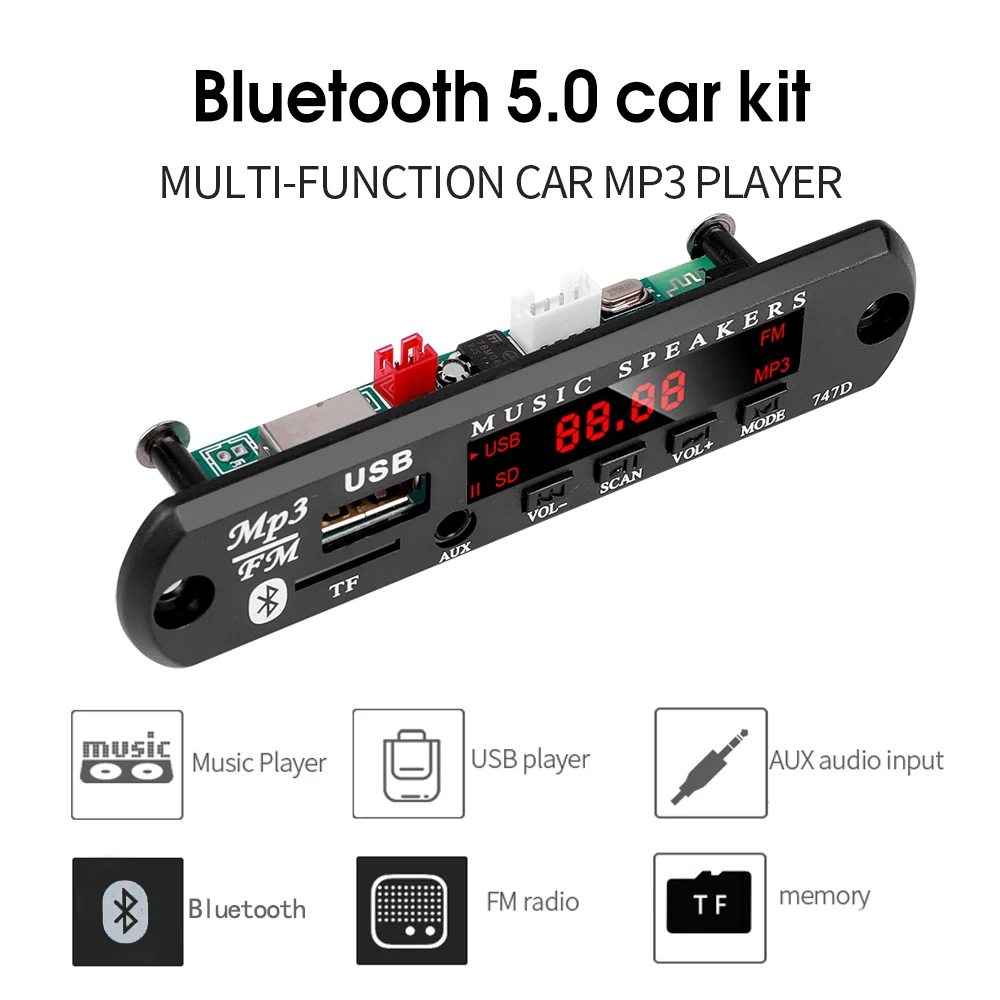 KEBIDU 9V 12V Auto Radio Stereo MP3 WMA Decoder Board Audio Modul USB TF Radio Bluetooth Drahtlose MP3 Player Mit Fernbedienung