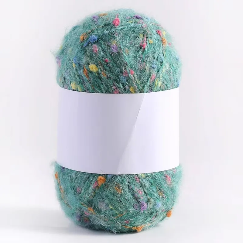 50g/kulka kolor tęczy kropka przędza moherowa miękka i wygodna ręcznie tkana szalik DIY sweter szal płaszcz Knitting szydełkowa mieszanka nici