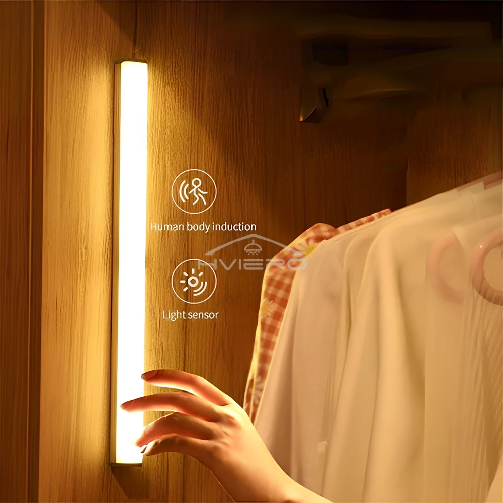 Liquidação_luzes noturnas sensor de movimento sem fio lâmpada led usb recarregável magnética para guarda-roupa quarto armário cozinha corredor tubo det