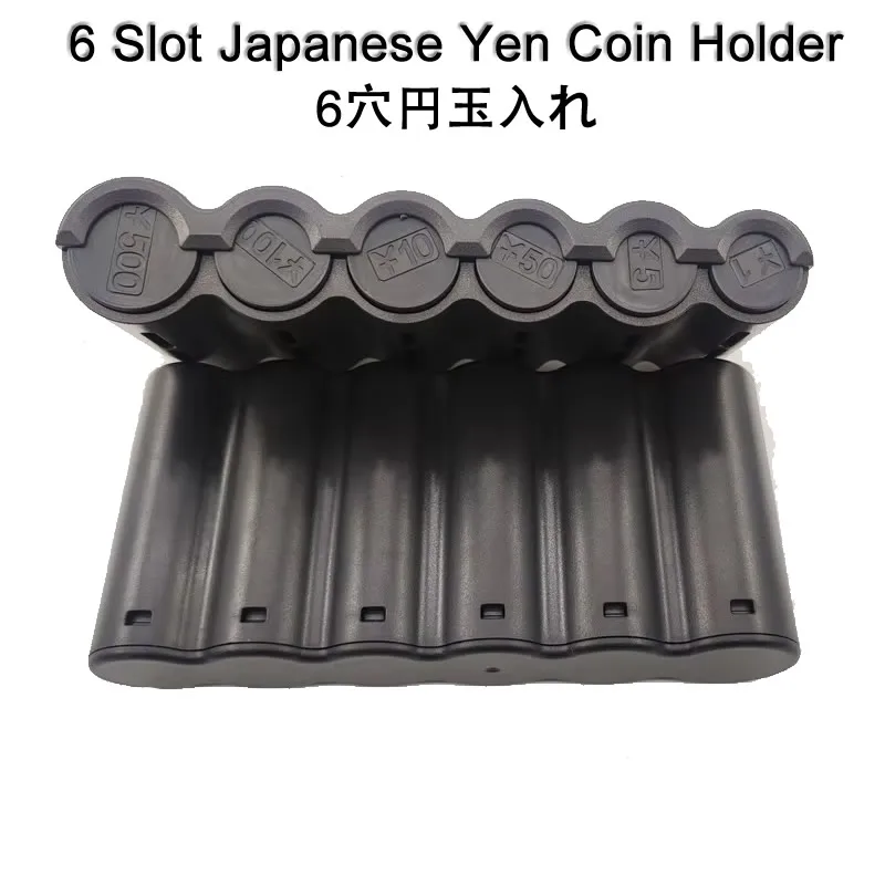 6 スロットユーロコインディスペンサー日本サウジコインホルダーソーターコレクターウェイターキャッシャードライバー小銭収納金庫