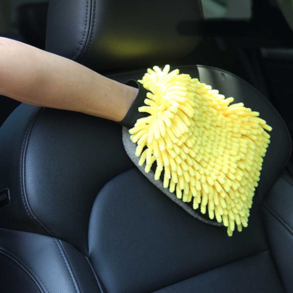 Luva de lavagem de carro coral luva macia anti-risco para lavagem de carro multifuncional luva de limpeza grossa cera de carro detalhando escova