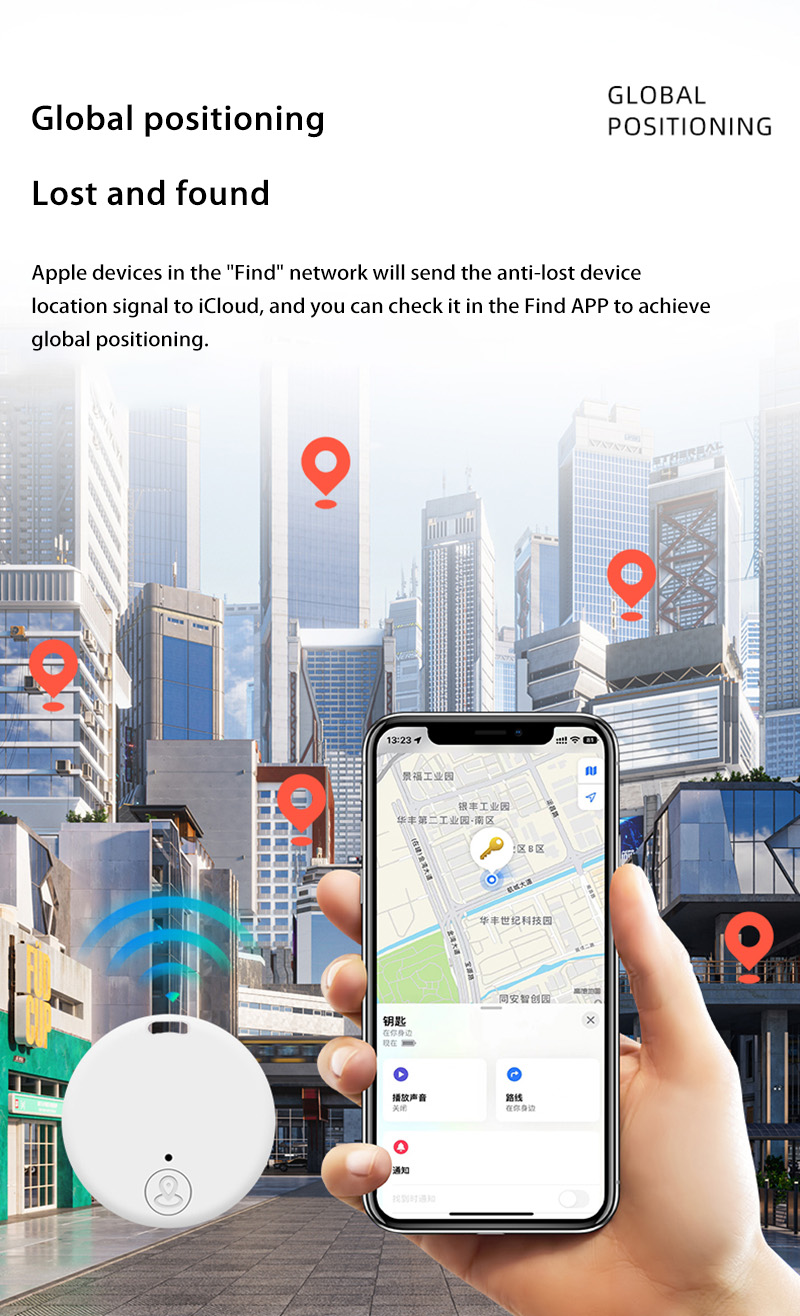 Xiaomi Apple Find My GPS Tracker Tag Global Locator Smart Tracker для устройств Apple CR2032 Батарея Anti-Loss для багажа Автомобиль для домашних животных