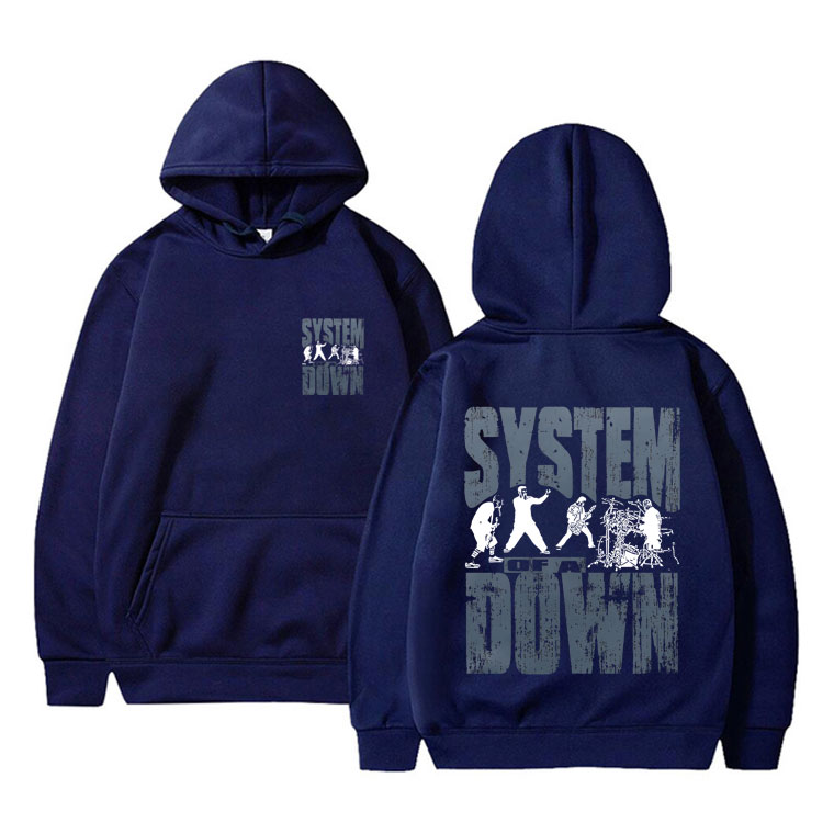 Sudadera con capucha con estampado de sistema de banda de Rock Vintage de los años 90, sudadera informal Unisex para hombres y mujeres, sudaderas con capucha con música alternativa de Metal