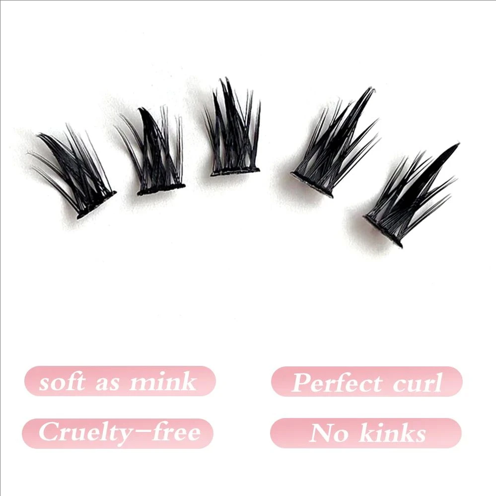 MIAOJIE 160 Rows Cluster Lashes Faux Mink Eyelashes Cluster Natural Eyelash Extension 3D Russia Strip Individual Eyelashes Clust
