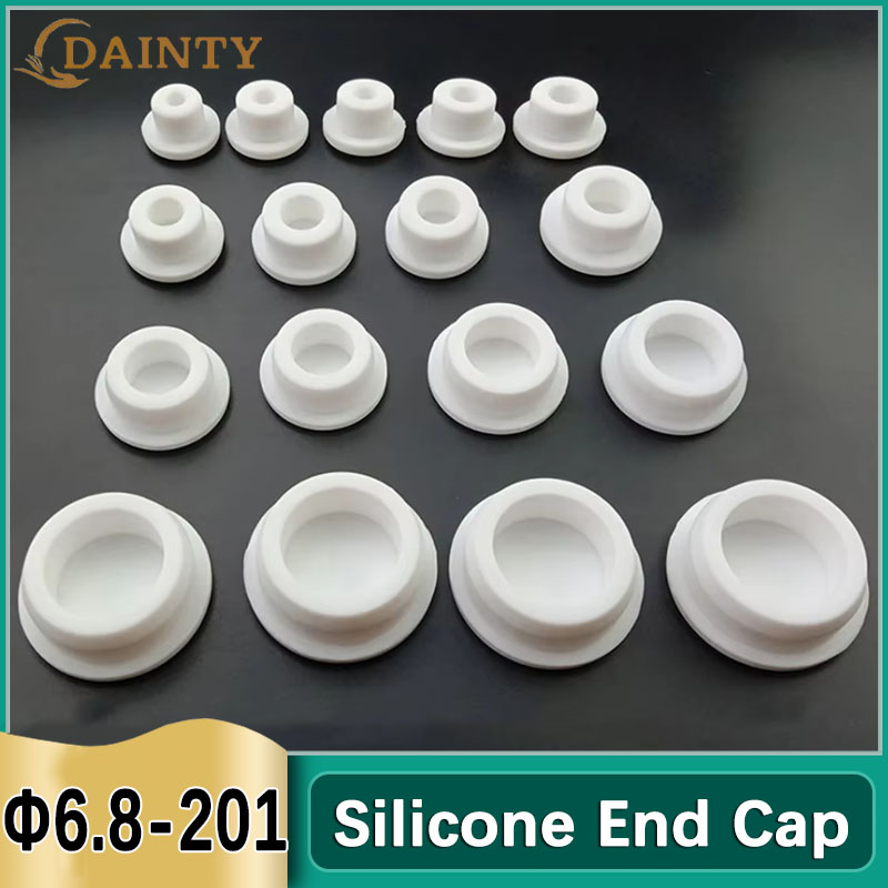 Отверстие 6,8 мм ~ 2015,5 мм, белые силиконовые резиновые заглушки с отверстиями, заглушки, вставки для труб, заглушки, пылезащитные заглушки