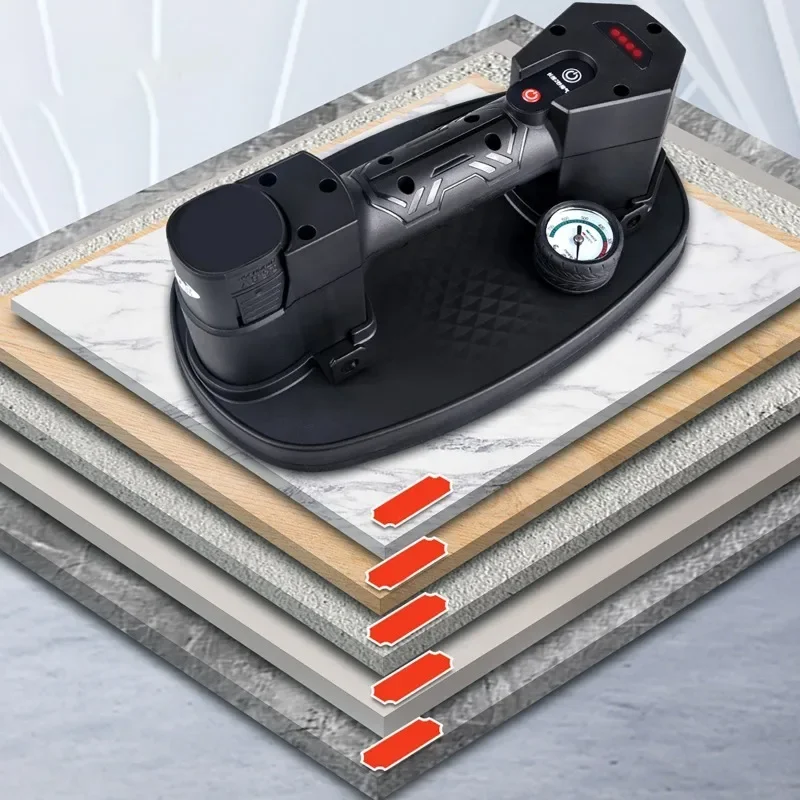 220kg Load Industrial Grade Electric Vacuum Suction Cup Heavy Lifter Granite Glass Tile Suckers Lifting Tool 1500mAh Box Pack