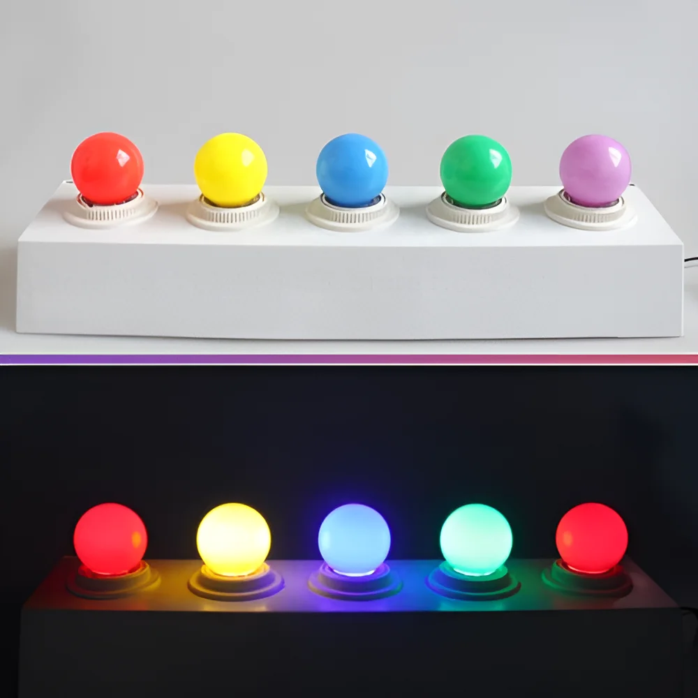 10PCS 20PCS 30PCS E27 B22 LED color bulb 8 colors available AC220V LED Christmas decoration bar energy-saving lamp