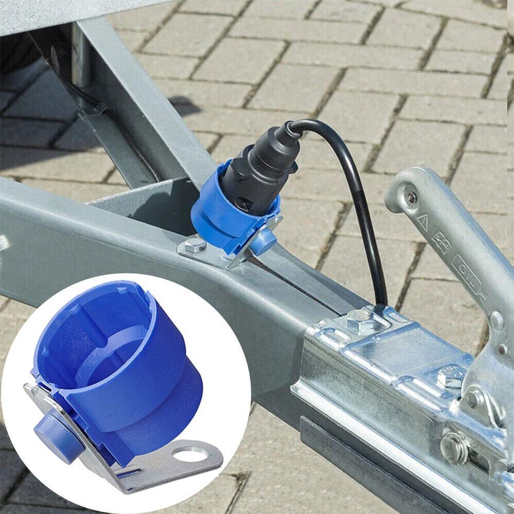 1 stücke park deckel anhänger stecker halter für 7 und 13 pin anhänger stecker stecker fixer halterung für anhänger rv lkw zubehör