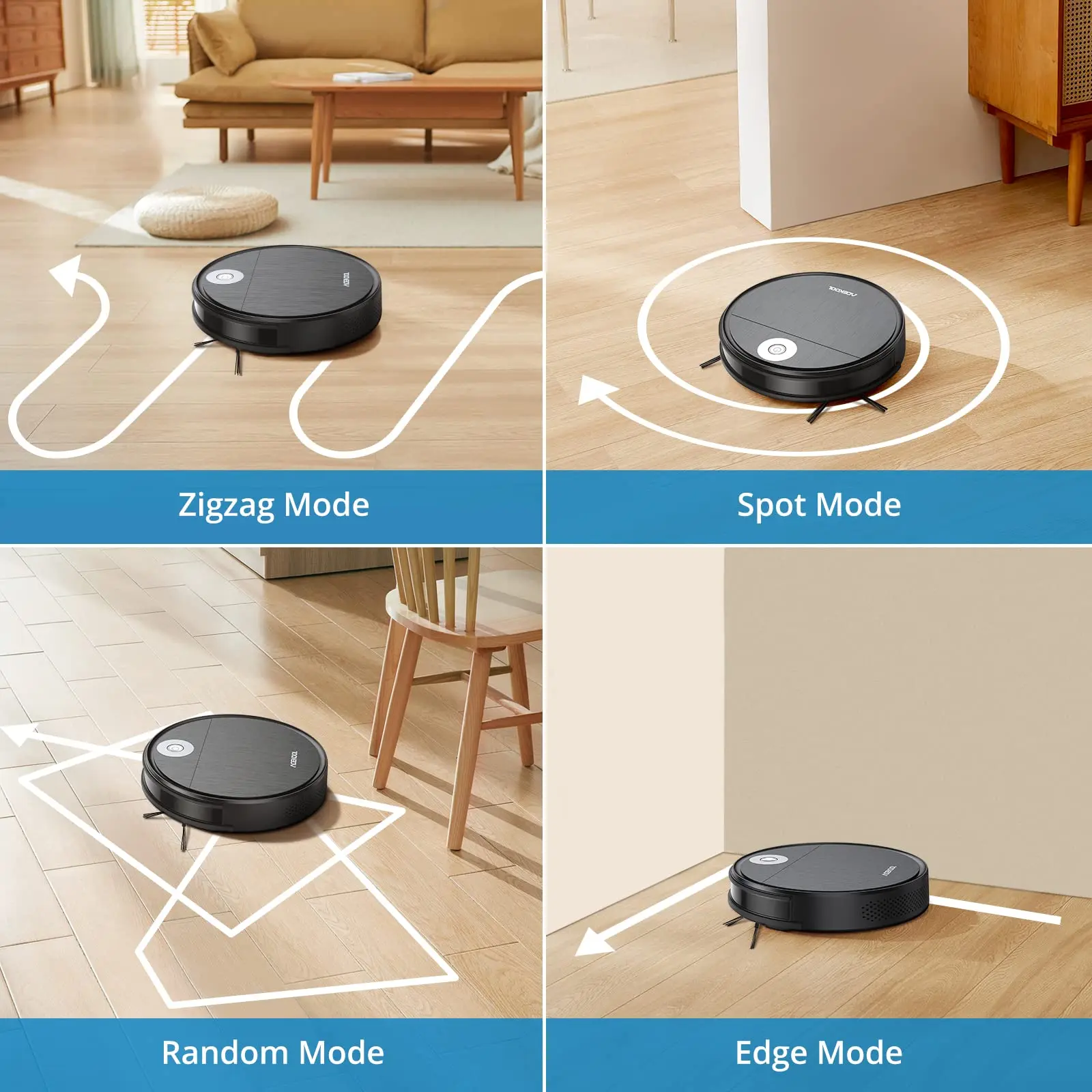 Roboter-Staubsauger, 2200 Pa, starke Saugkraft, superdünner, leiser Roboter-Staubsauger, selbstaufladendes WiFi/Fernbedienung, 120 Minuten
