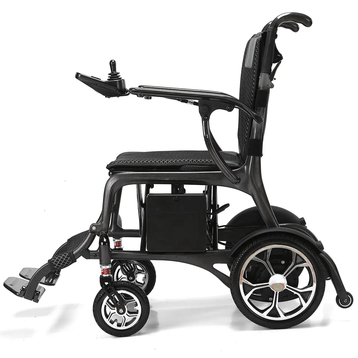 Ultra-Light คาร์บอนไฟเบอร์รถเข็นท่องเที่ยวกลางแจ้งพับแบบพกพาไฟฟ้ารถเข็นสําหรับคนพิการและผู้ใหญ่