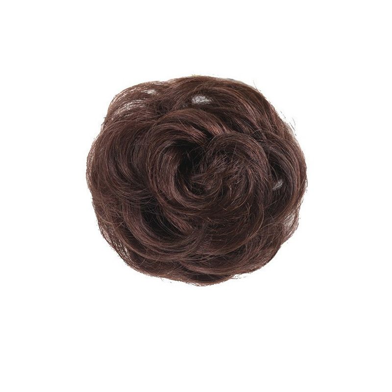 Perruque synthétique avec bandeau en forme de disheveled, chignon, cheveux naturels, haute température, soie ultraviolette, boucles, 2006/bun