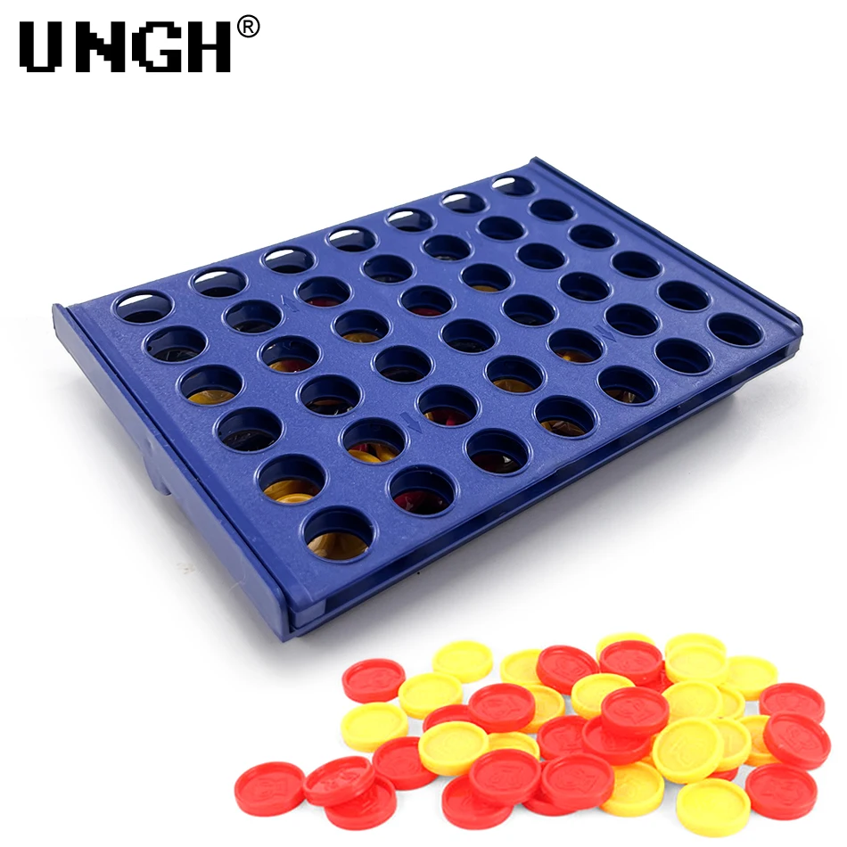 UNGH Four In A Row Bingo Chess Connect Klassisches Familienbrettspiel, lustiges Lernspielzeug für Kinder, Unterhaltungsspiel