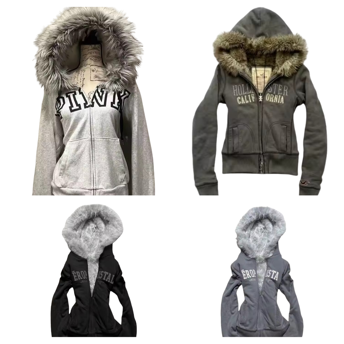 ฤดูใบไม้ร่วงและฤดูหนาวใหม่Hoodiesผู้หญิงY2Kซิปแจ็คเก็ตOriginalกํามะหยี่สีเทาหนาHooded Sweatshirt Jacketสําหรับผู้หญิงHoodie
