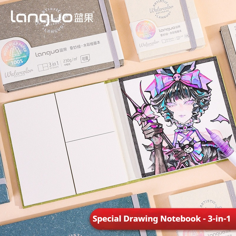 100% хлопок, мини-разрывная акварельная бумага, книга, журнал для рисования, блокнот для рисования, 230 г, художественная студенческая бумага для рисования, альбом для рисования, книга для рисования