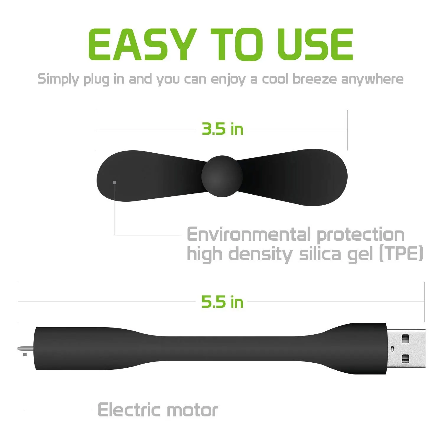 พัดลม USB ขนาดเล็กพัดลมยืดหยุ่นแบบงอได้สำหรับแบตสำรองแล็ปท็อปพีซีสายชาร์จ AC พัดลมมือถือแบบพกพาสำหรับคอมพิวเตอร์อุปกรณ์ฤดูร้อน