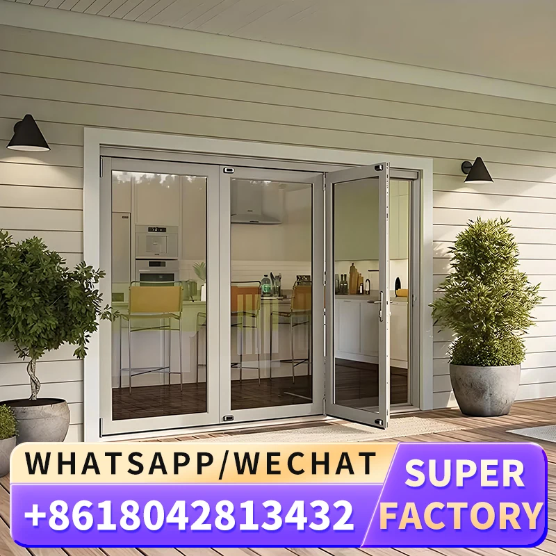 High Quality High Security PVC Folding Sliding Door used for Household