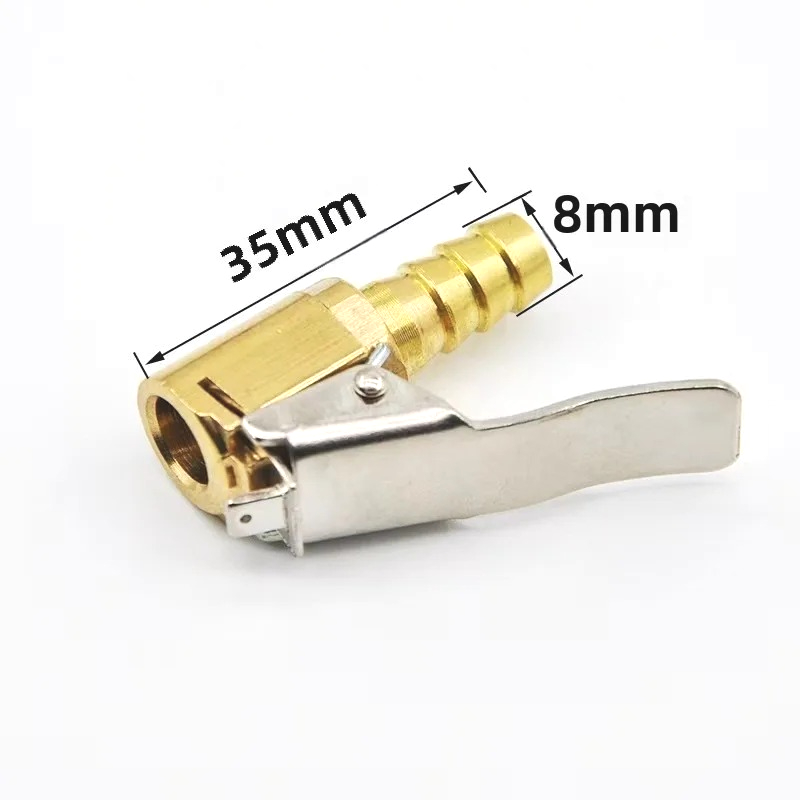 Auto Reifen Air Chuck Inflator Pumpe Ventil Stecker Clip-on Adapter Auto Messing 6mm/8mm Reifen rad Ventil für Aufblasbare Pumpe