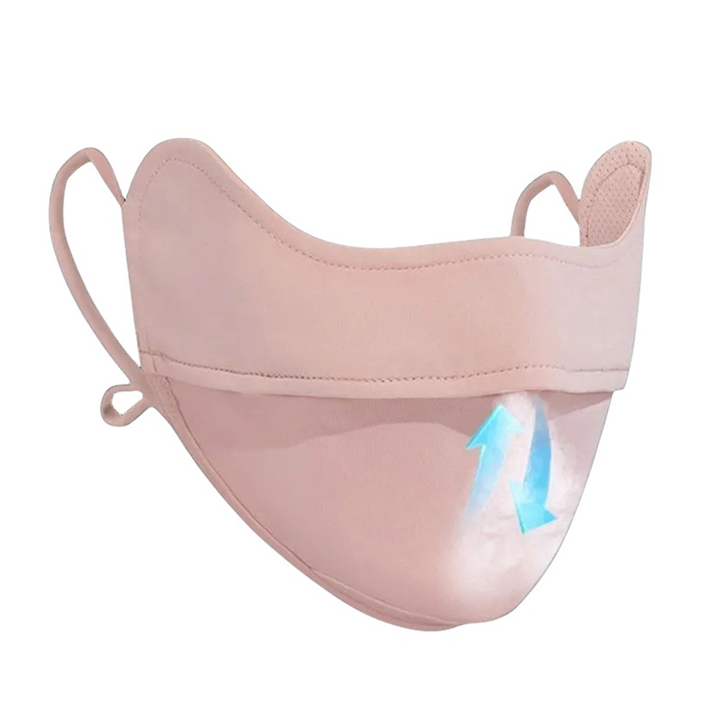 Máscara de protección solar de seda de hielo para hombre y mujer, protección UV de verano, cubierta facial para ciclismo, transpirable, lavable, bufanda para deportes al aire libre, Bandana