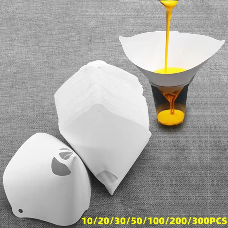 10/20/30/50/100/200/300 Viên Lưới Giấy Sơn Strainers Giấy Sơn hình Nón Strainers Lưới Lọc Nón Dụng Phễu