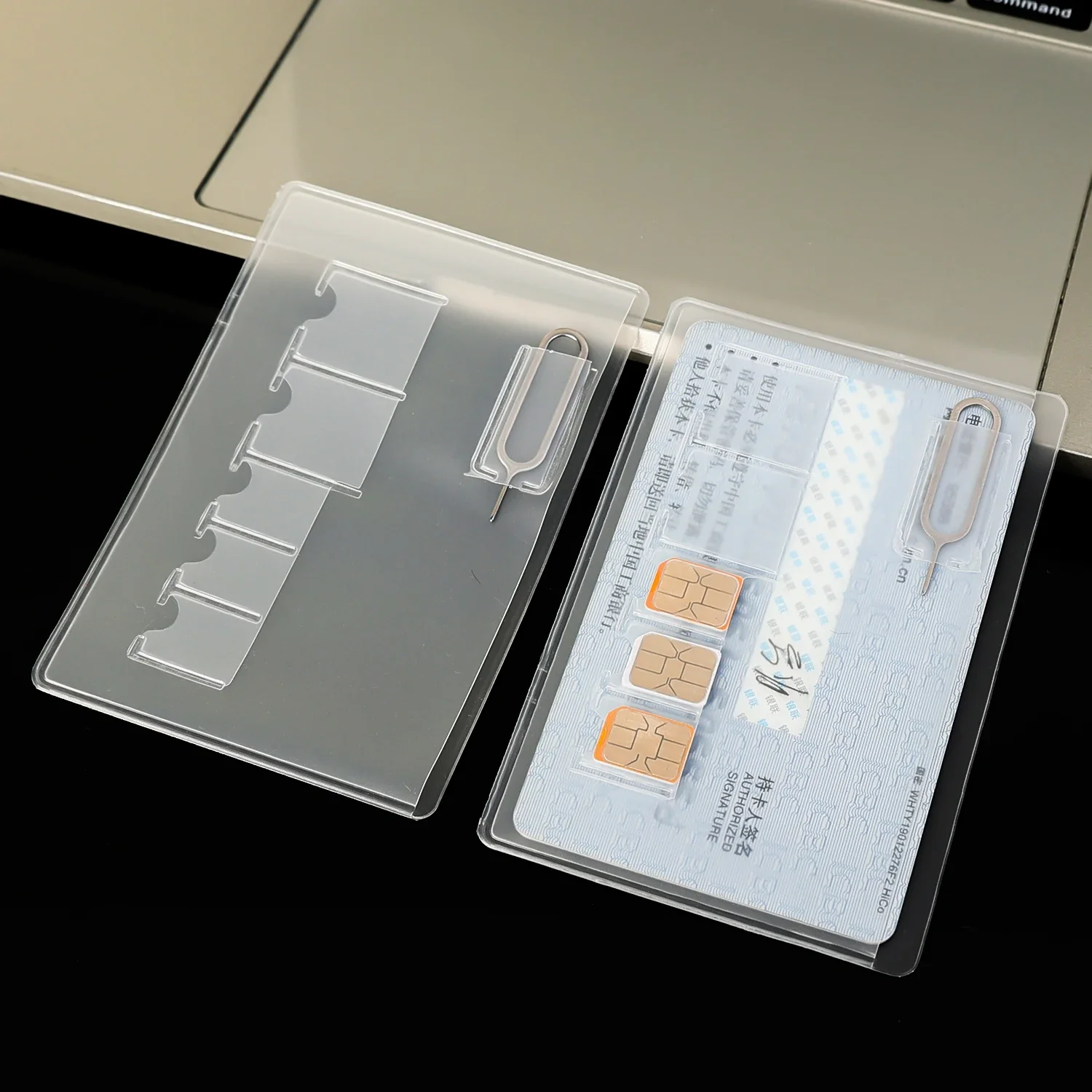 Portable SIM Card Ejector Nano Memory Cards Protector Holder Anti-lost Slim Card Slots Storage Case for Micro SIMcards Bag