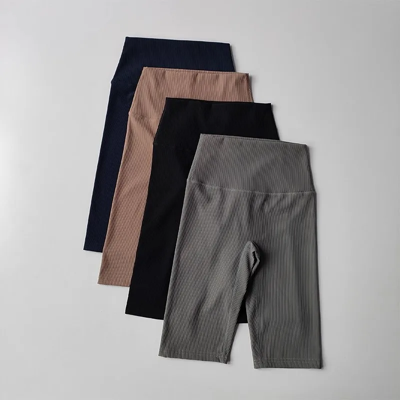 Women Shorts Sports For Women New Cycling Ribbed Jogging Fitness High Waist Push Up Gym Shorts Leggings  Yoga Shorts Short Pants