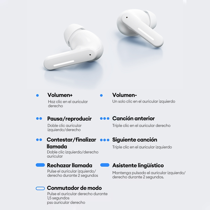 Nuevo Lenovo LE209 auricular inalámbrico Bluetooth ANC reducción de ruido música HiFi auriculares Bluetooth 30H duración de la batería auriculares para juegos