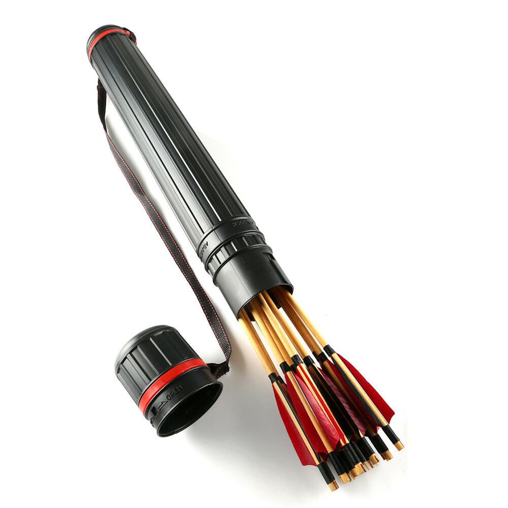 Extendable Telescopic Archery Arrow Back Shoulder Quiver Holder Tube Adjustable Painting Cylinder Art Supplies