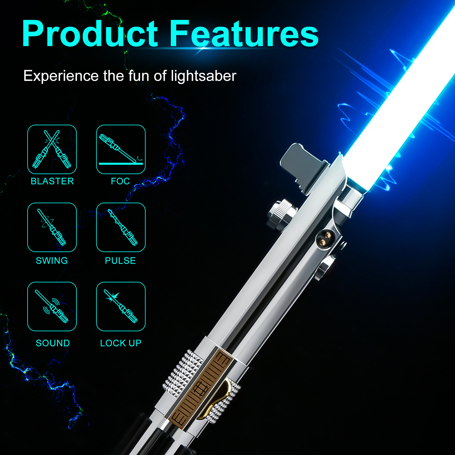 Anakin Lightsaber Proffie 2.2 Klankbord Smooth Swing Metalen handvat met LED-strip Blade SD-kaart Skywalker Replica Cosplay Speelgoed