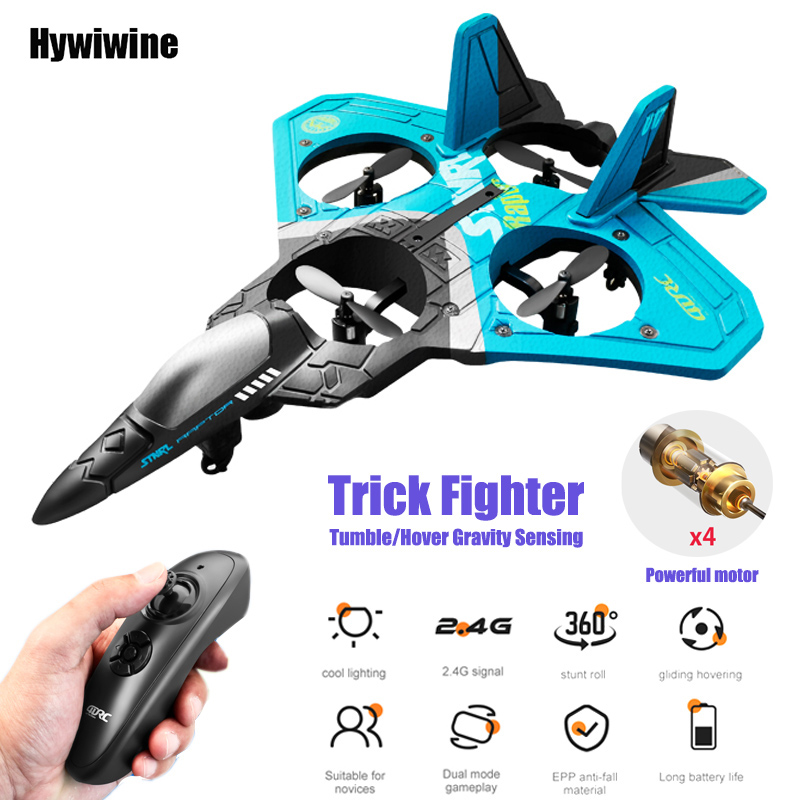 Avión de Control remoto para niños, 2,4G, Sensor de gravedad, resistente, planeador Epp, LED, Stunt Roll, Jet, helicóptero, juguetes para niños