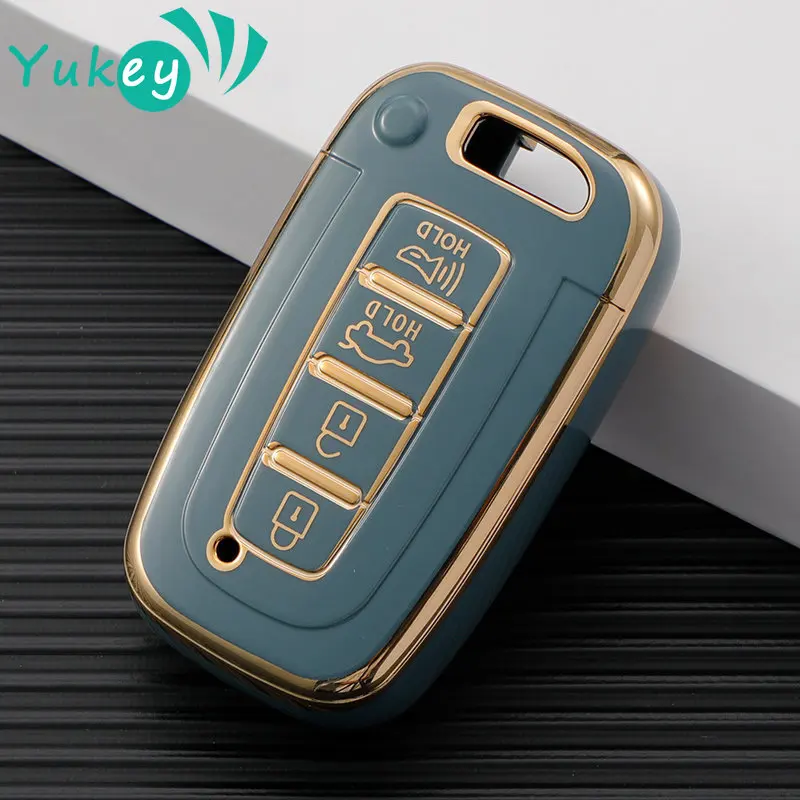 Funda de llave inteligente de 3 y 4 botones Fob para IX35 Hyundai Elantra Sonata 8 9 para Kia Sportage K5 K2 Sorento Optima Forte 2011-2016