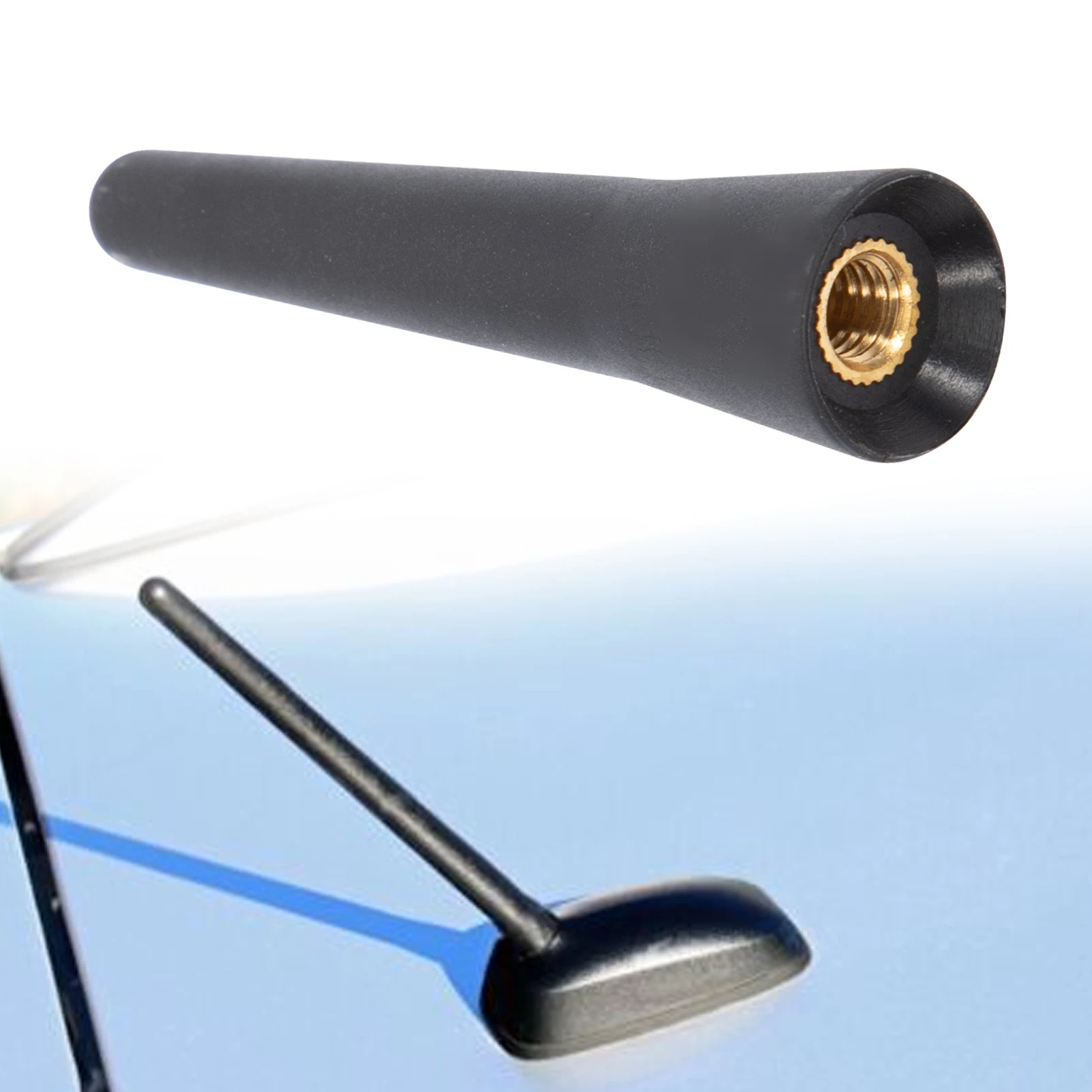Sterke radiodakmontage FM AM DAB Zwart 6,5 cm lengte Auto Universeel met schroeven Autoantenne Mini korte voertuigaccessoires